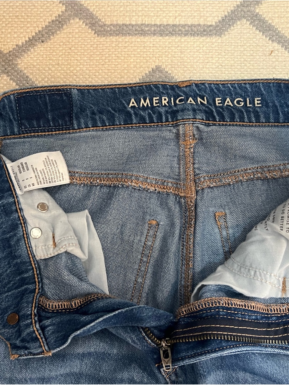 American Eagle Outfitters Women’s Medium-Light Blue High-Rise Jeans